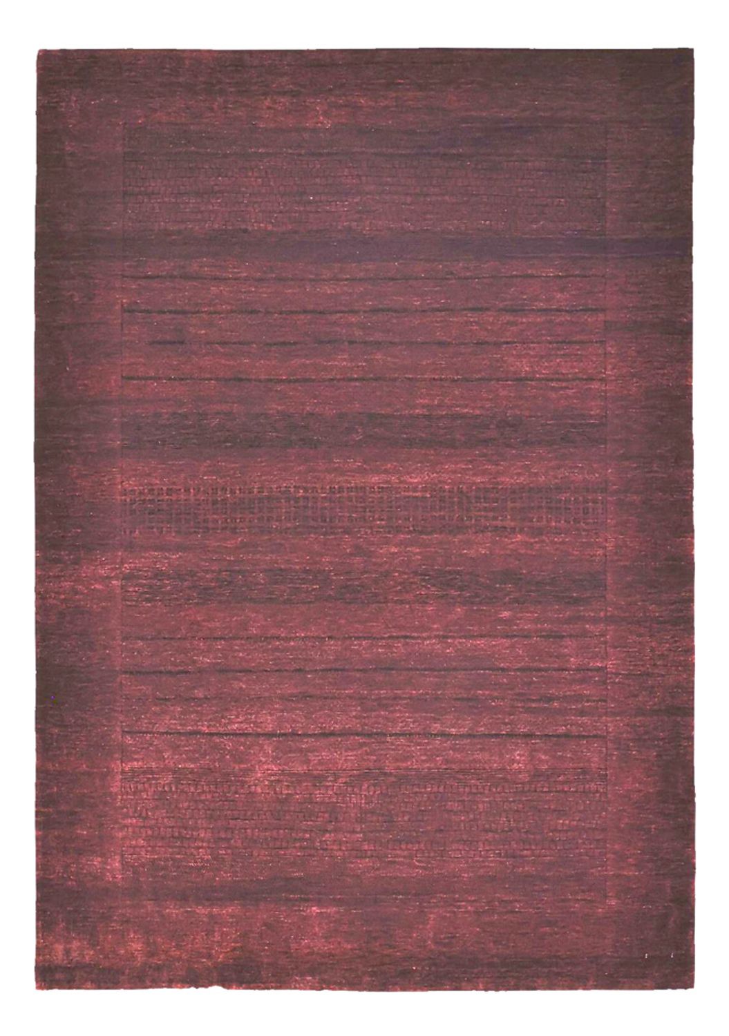 Tapis Gabbeh - Loribaft Indus - 235 x 166 cm - rouge foncé