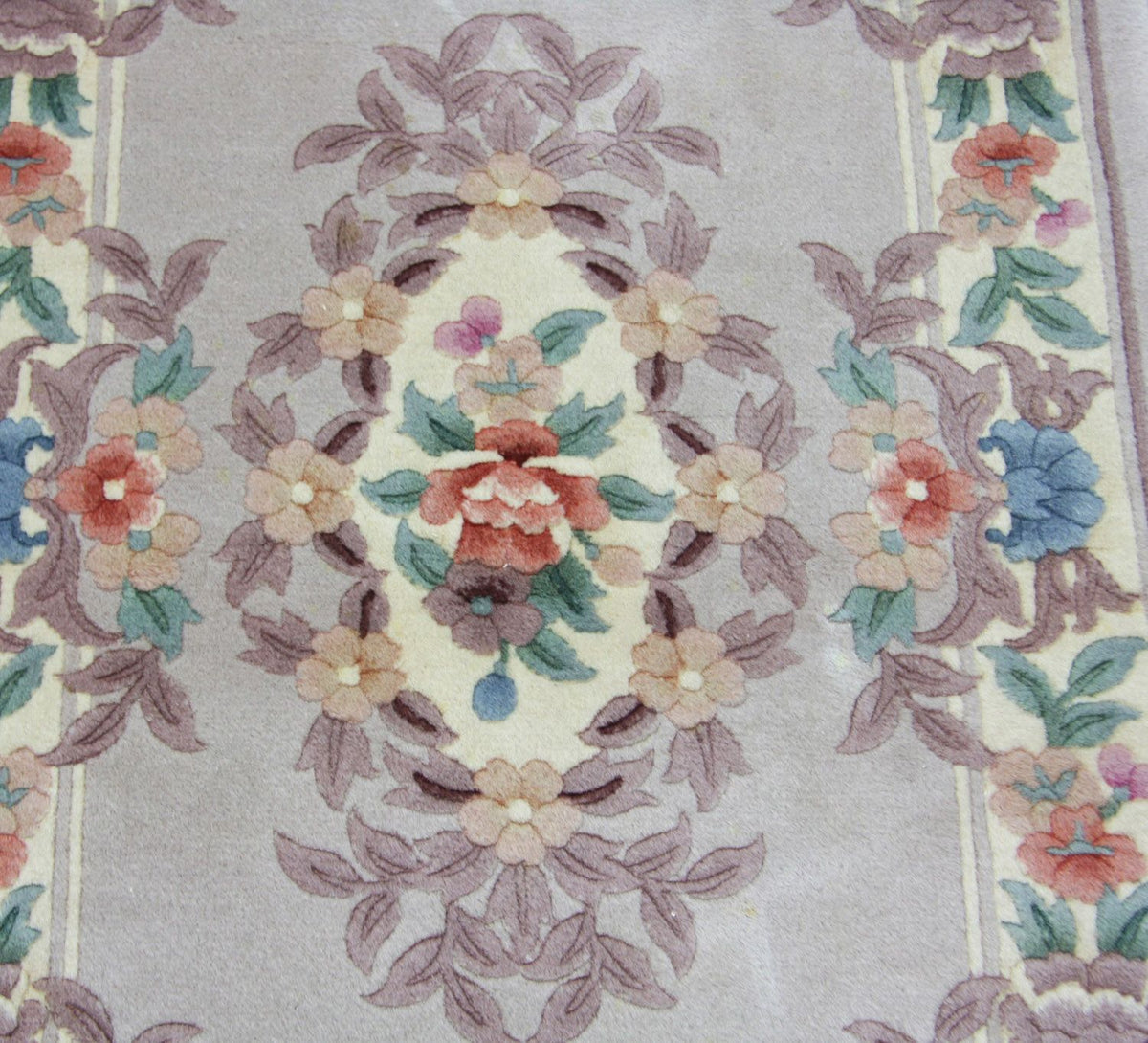 Tapis chinois - 137 x 70 cm - argent