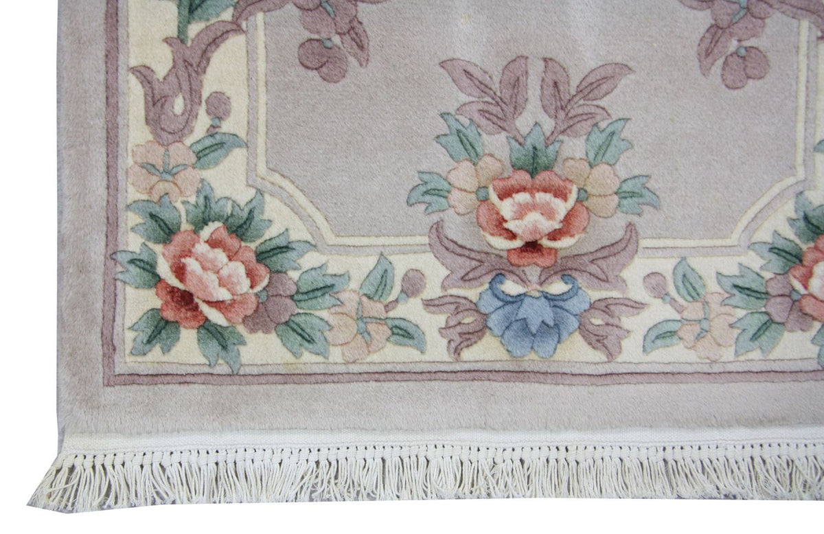 Tapis chinois - 137 x 70 cm - argent