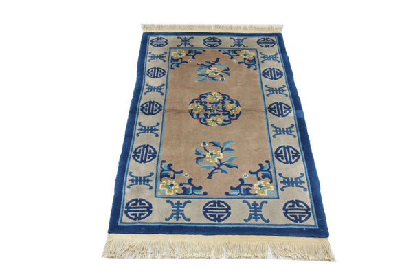 Tapis chinois - 152 x 91 cm - bleu