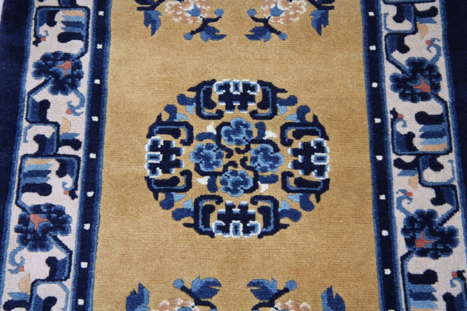 Tapis chinois - 137 x 69 cm - bleu