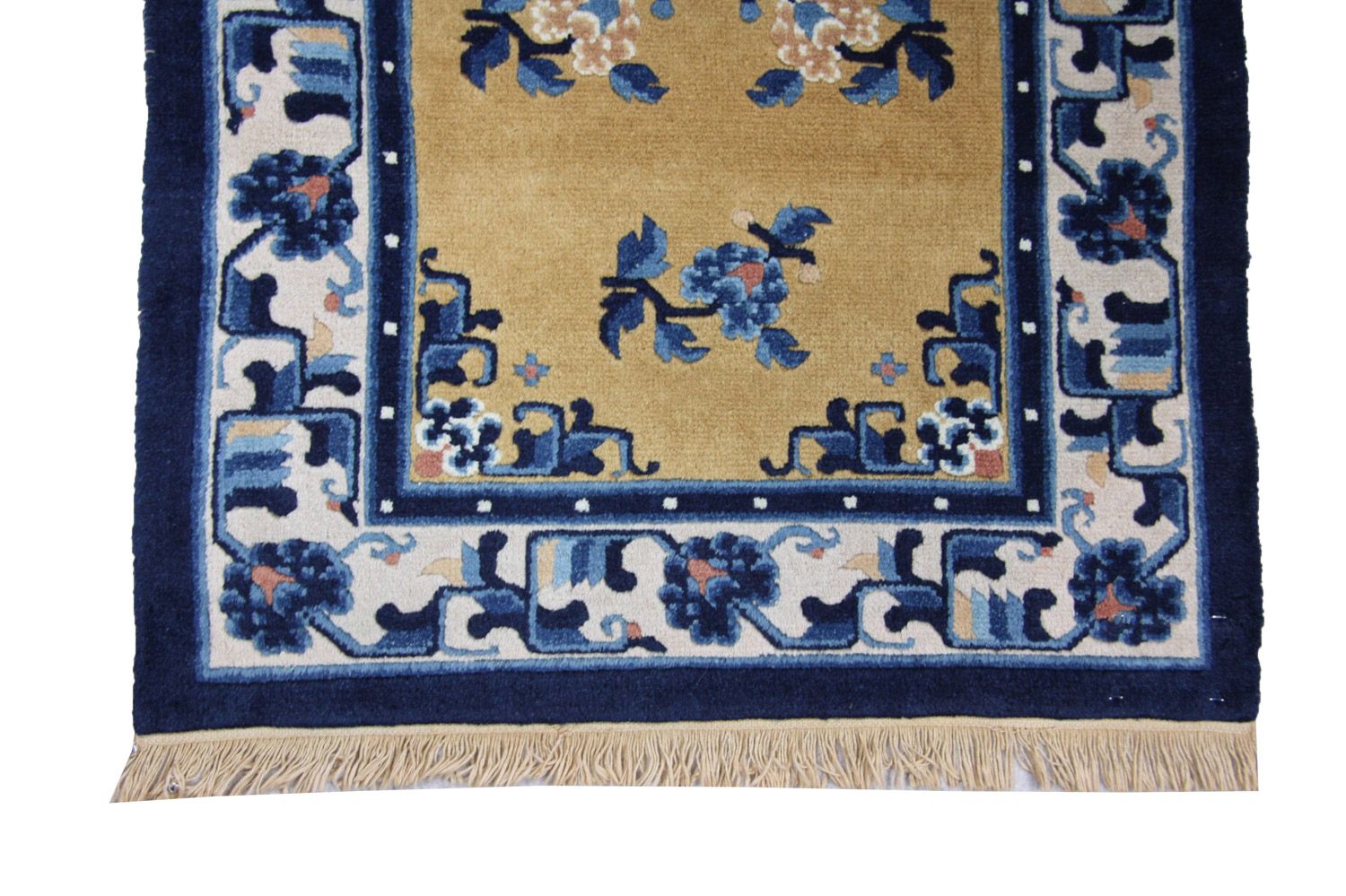 Tapis chinois - 137 x 69 cm - bleu