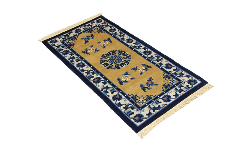 Tapis chinois - 137 x 69 cm - bleu