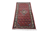 Tapis de couloir Tapis persan - Nomadic - 180 x 80 cm - rouge