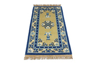 Tapis chinois - 152 x 76 cm - bleu