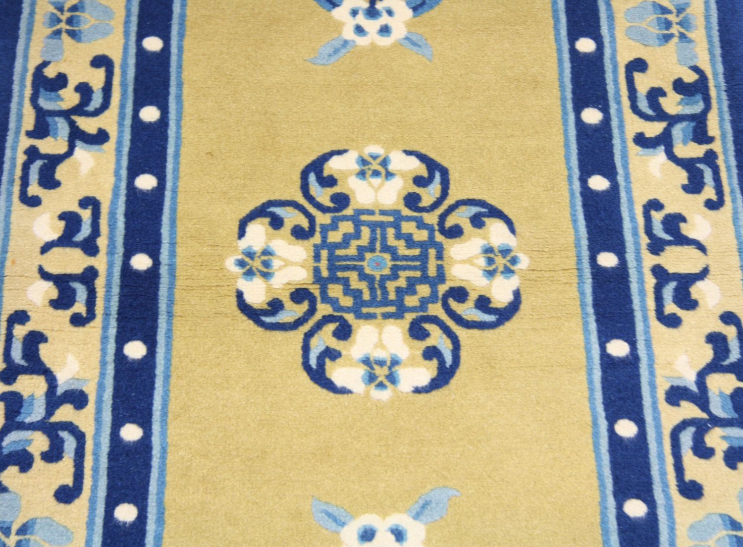 Tapis chinois - 152 x 76 cm - bleu