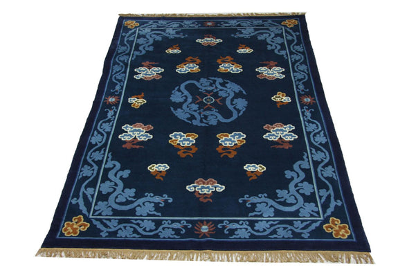 Tapis chinois - 274 x 183 cm - bleu