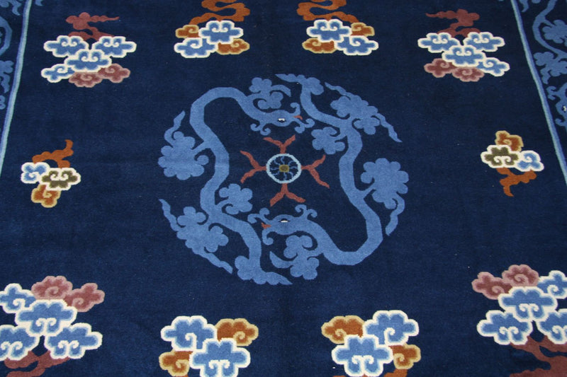 Tapis chinois - 274 x 183 cm - bleu