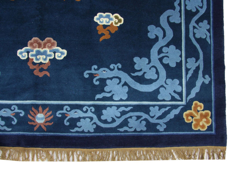 Tapis chinois - 274 x 183 cm - bleu