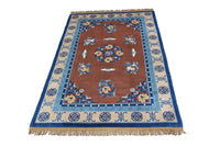 Tapis chinois - 274 x 183 cm - marron