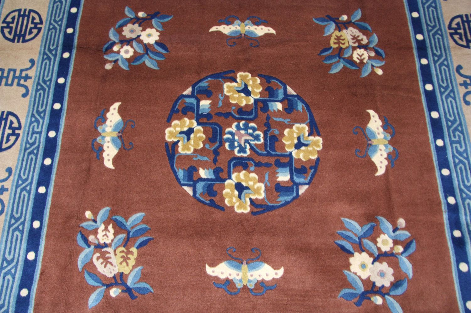 Tapis chinois - 274 x 183 cm - marron