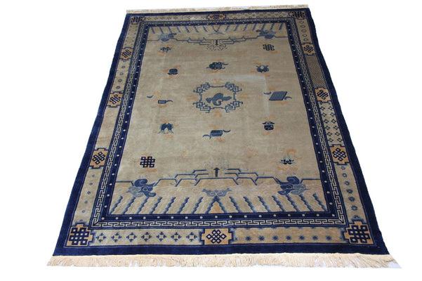 Tapis chinois - 298 x 198 cm - bleu