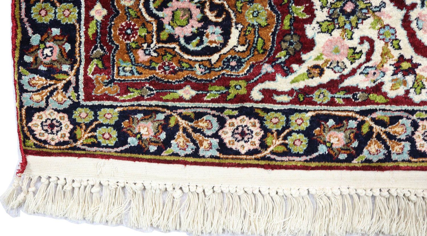 Tapis en soie - Soie du Cachemire - 152 x 98 cm - noir