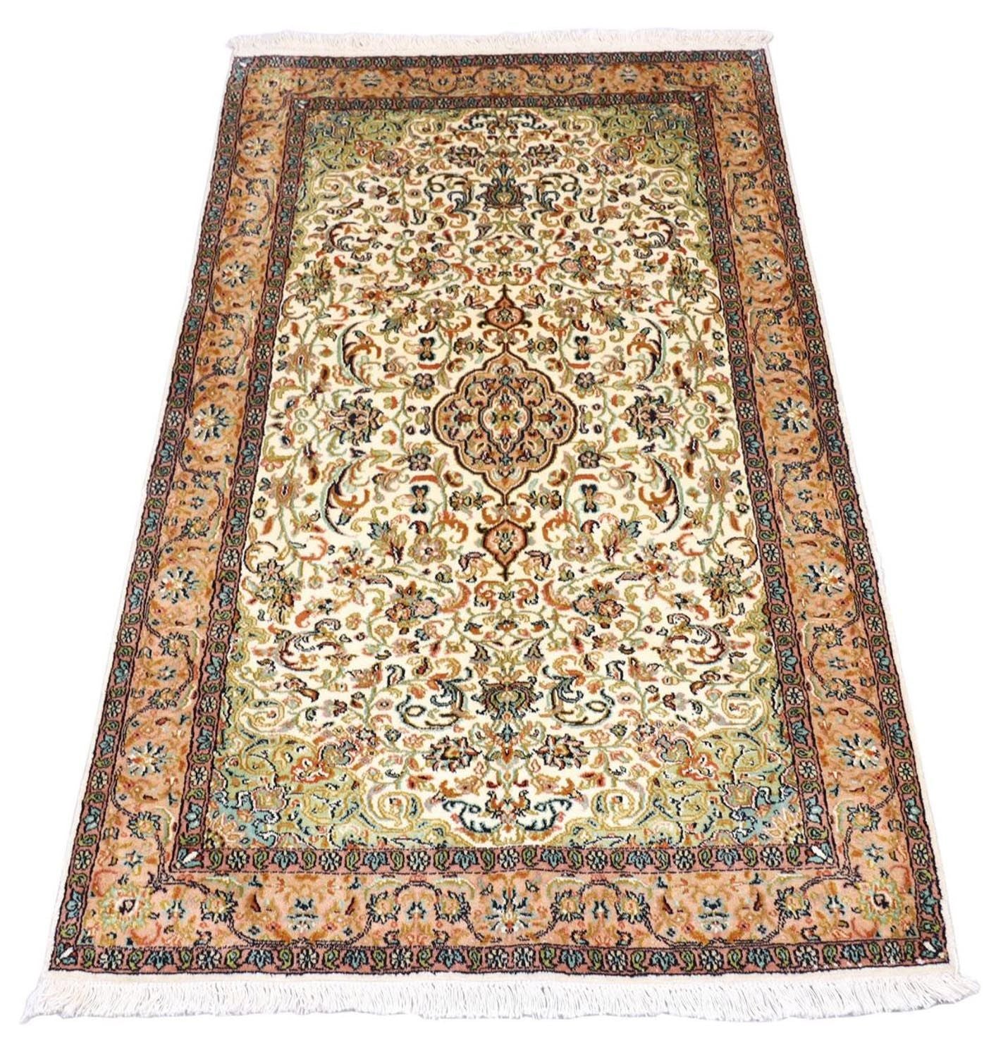 Tapis en soie - Soie du Cachemire - 155 x 99 cm - beige