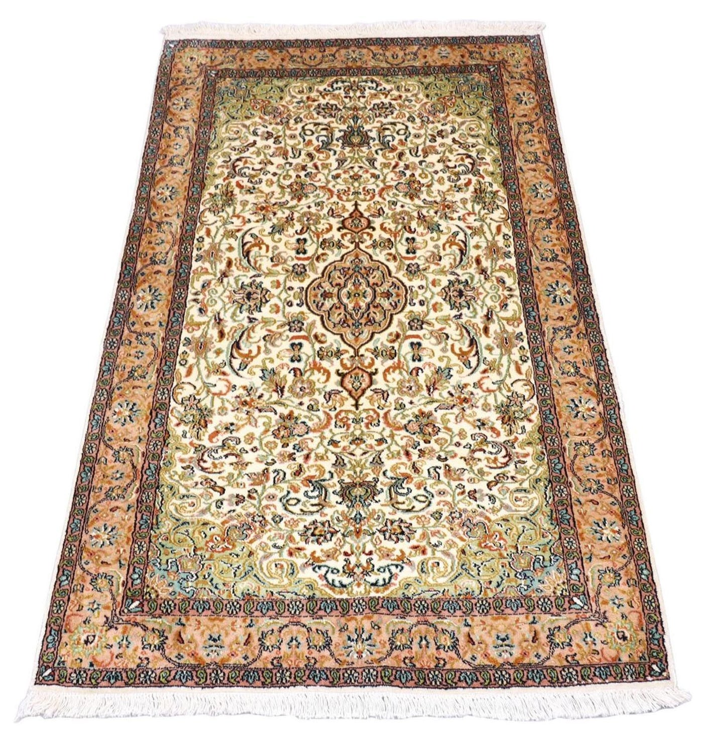 Tapis en soie du Cachemire Tapis 155x99cm - Tapis oriental