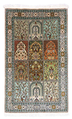 Tapis en soie - Soie du Cachemire - 151 x 95 cm - turquoise