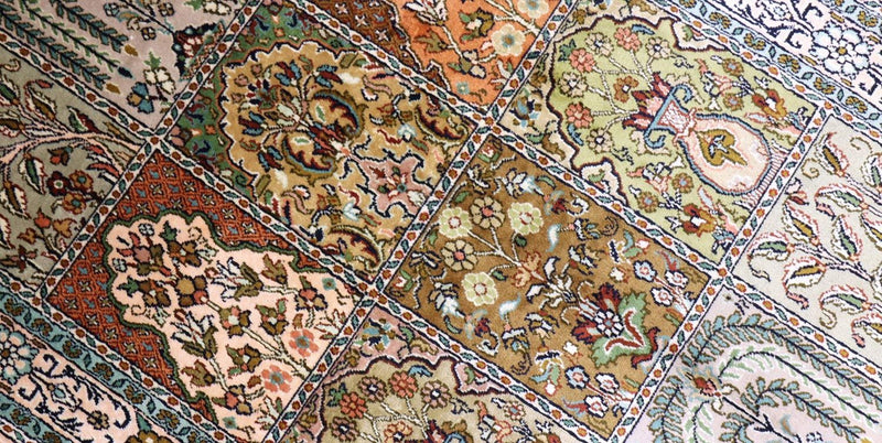 Tapis en soie - Soie du Cachemire - 151 x 95 cm - turquoise
