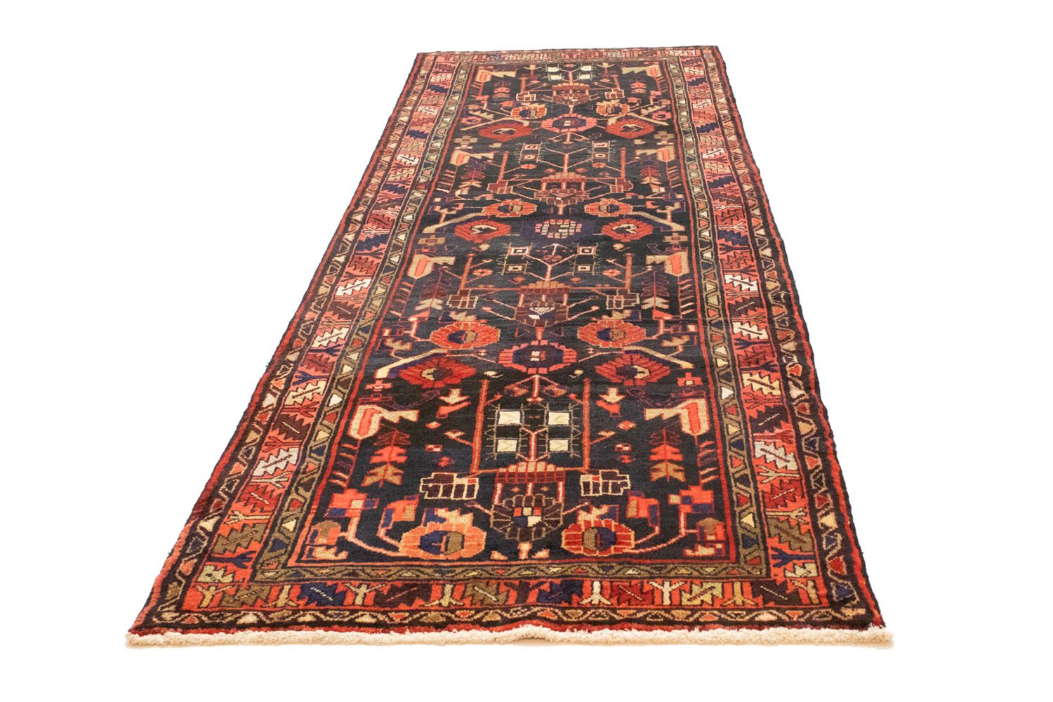 Tapis de couloir Tapis persan - Nomadic - 310 x 110 cm - bleu