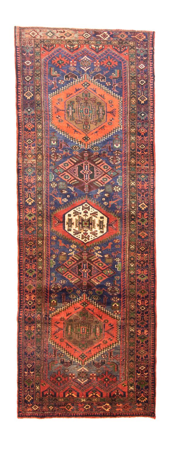 Tapis de couloir Tapis persan - Nomadic - 297 x 102 cm - bleu