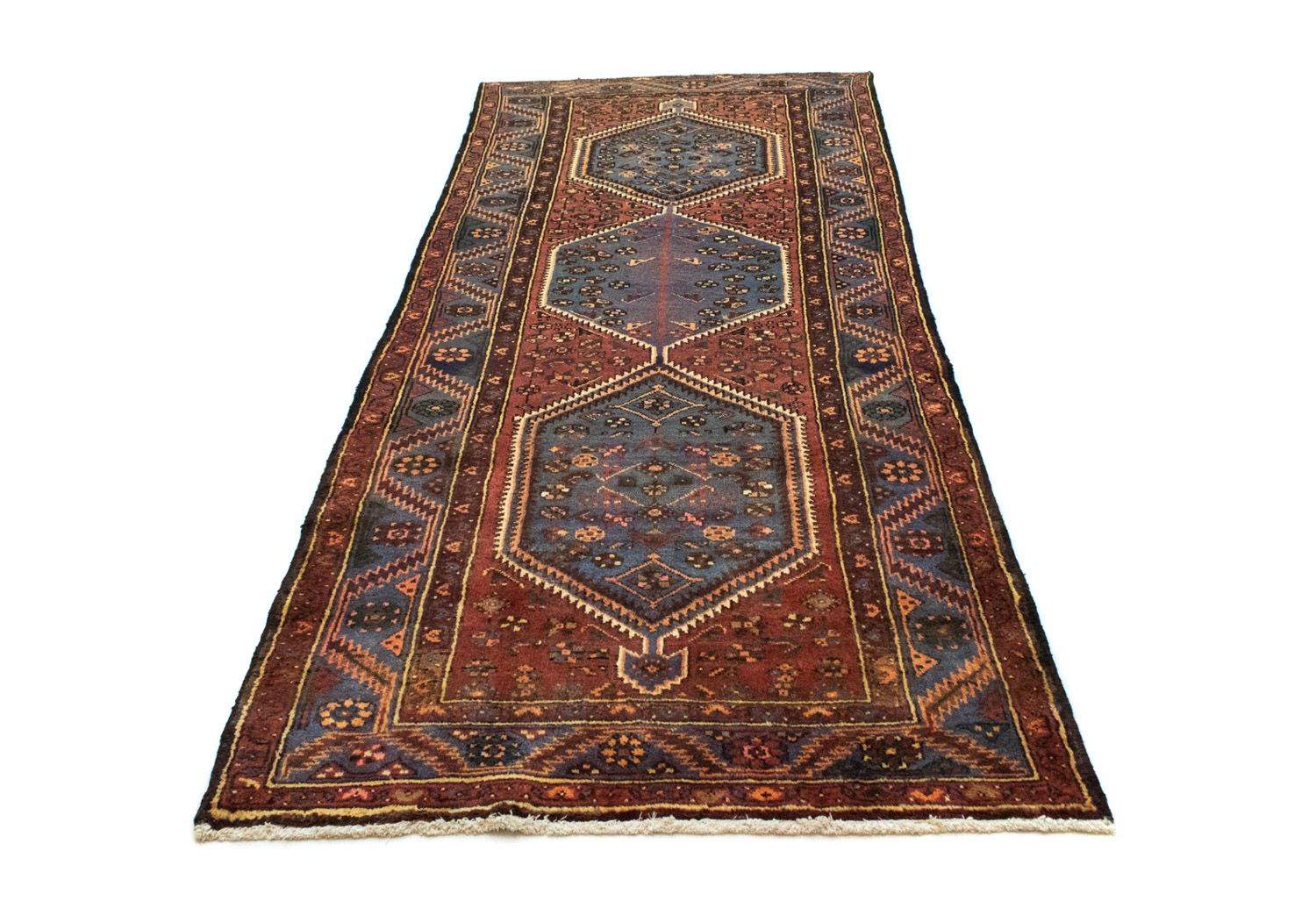 Tapis de couloir Tapis persan - Nomadic - 287 x 110 cm - marron