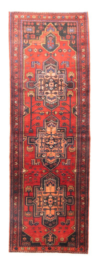 Tapis de couloir Tapis persan - Nomadic - 326 x 105 cm - rouge