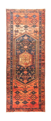 Tapis de couloir Tapis persan - Nomadic - 300 x 112 cm - bleu