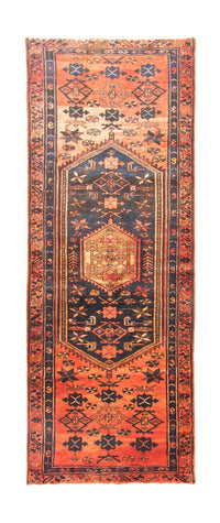Tapis de couloir Tapis persan - Nomadic - 300 x 112 cm - bleu