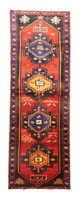 Tapis de couloir Tapis persan - Nomadic - 302 x 104 cm - bleu