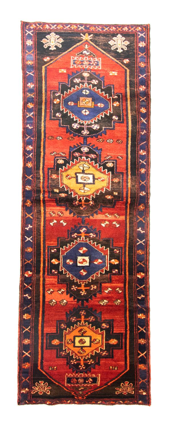 Tapis de couloir Tapis persan - Nomadic - 302 x 104 cm - bleu