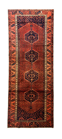 Tapis de couloir Tapis persan - Nomadic - 316 x 118 cm - bleu