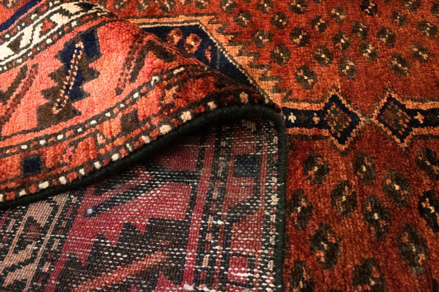 Tapis de couloir Tapis persan - Nomadic - 316 x 118 cm - bleu