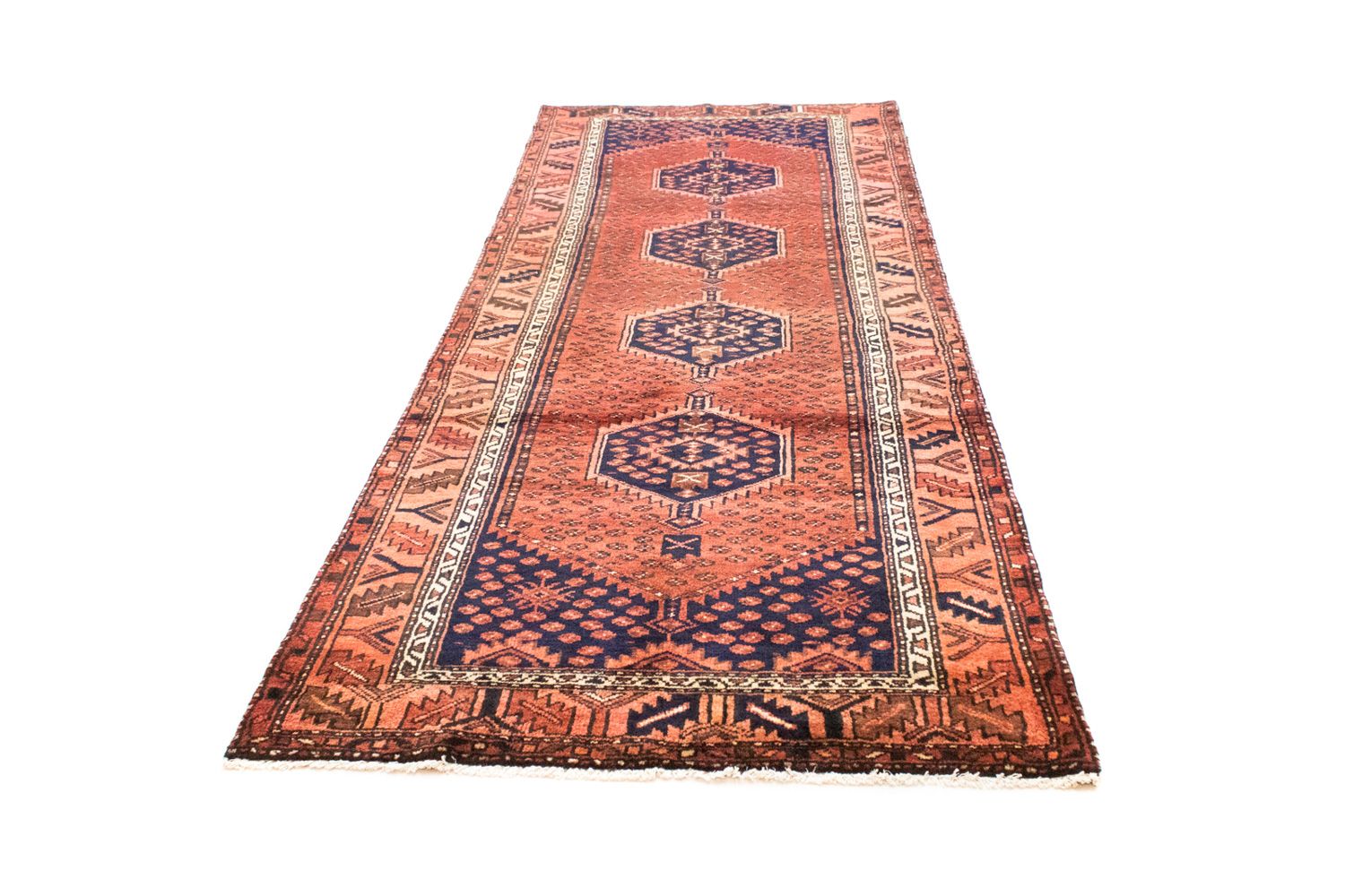 Tapis de couloir Tapis persan - Nomadic - 316 x 118 cm - bleu