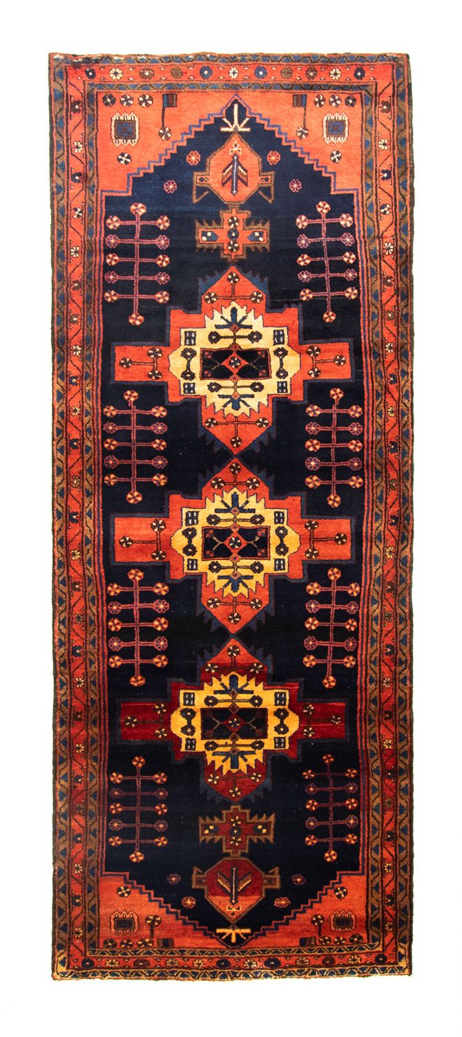 Tapis de couloir Tapis persan - Nomadic - 305 x 115 cm - bleu