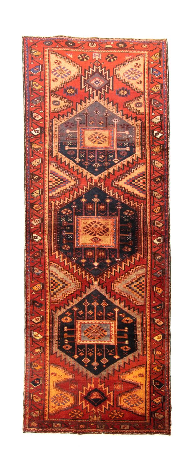 Tapis de couloir Tapis persan - Nomadic - 300 x 108 cm - bleu