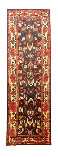 Tapis de couloir Tapis persan - Nomadic - 307 x 96 cm - bleu