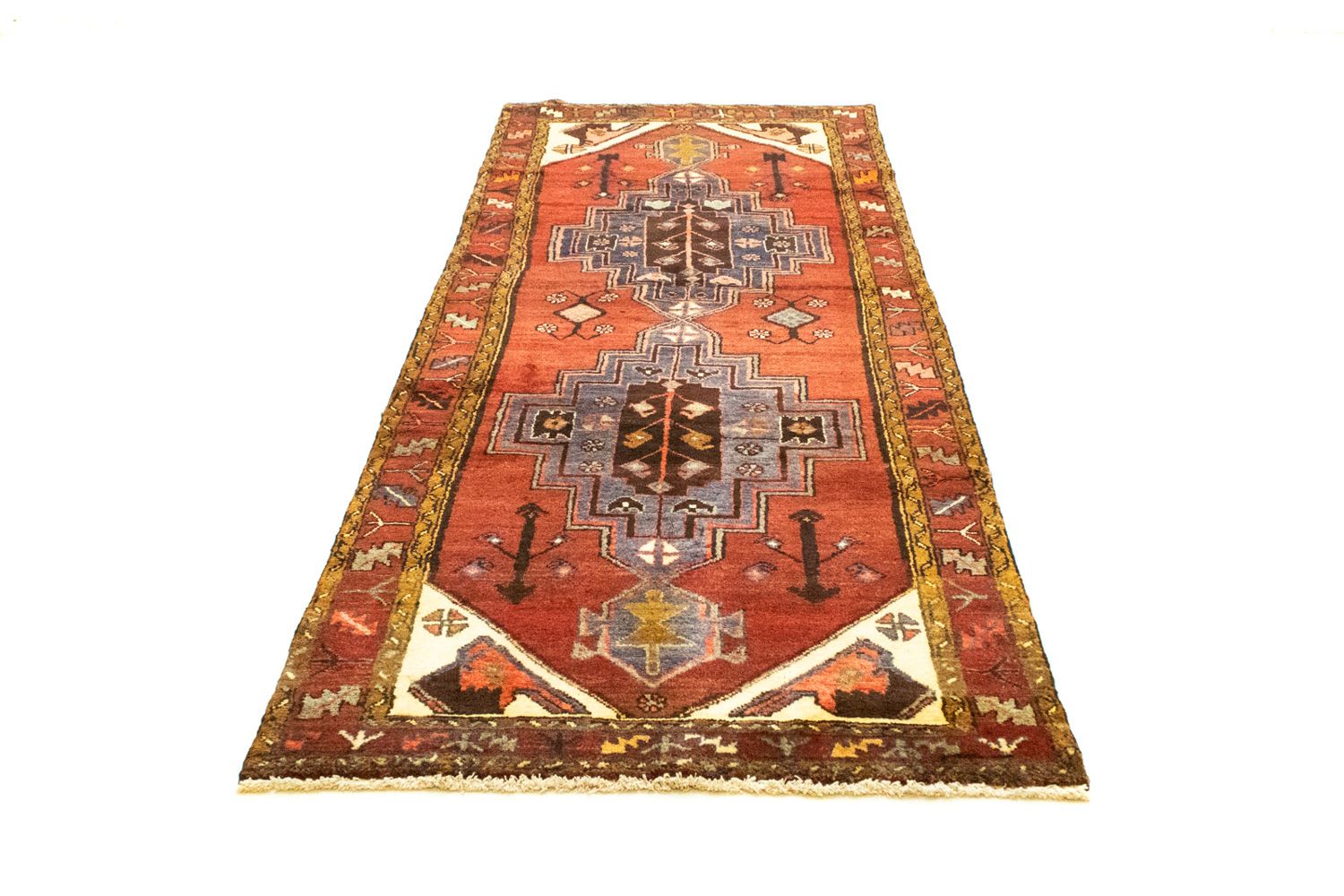 Tapis de couloir Tapis persan - Nomadic - 297 x 105 cm - orange