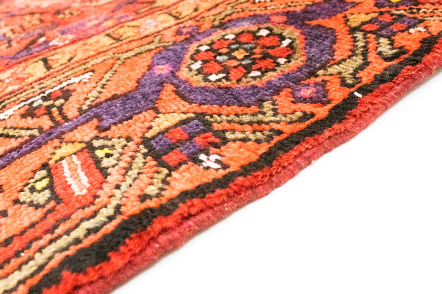Tapis de couloir Tapis persan - Nomadic - 297 x 102 cm - rouge
