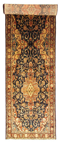 Tapis de couloir Tapis persan - Nomadic - 428 x 110 cm - bleu