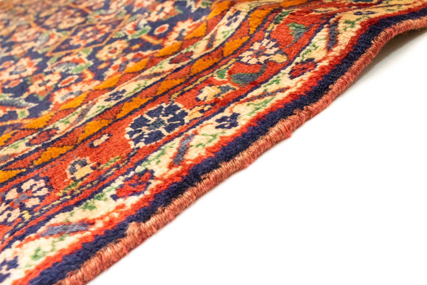 Tapis de couloir Tapis persan - Nomadic - 400 x 108 cm - bleu