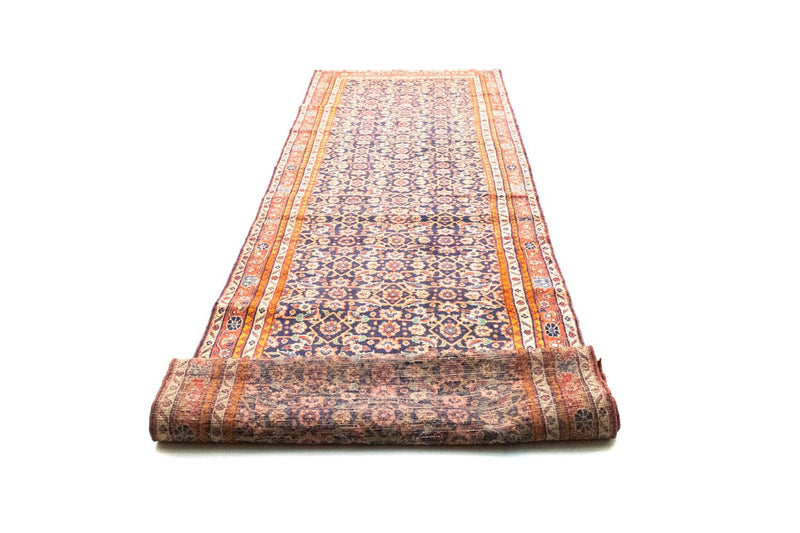 Tapis de couloir Tapis persan - Nomadic - 400 x 108 cm - bleu