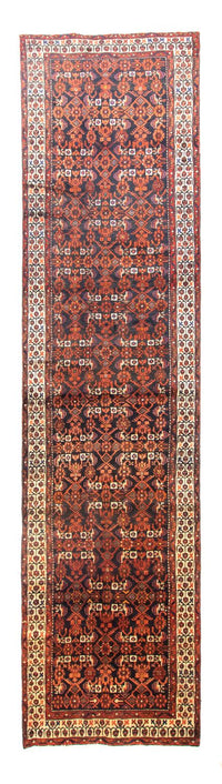 Tapis de couloir Tapis persan - Nomadic - 427 x 103 cm - marron