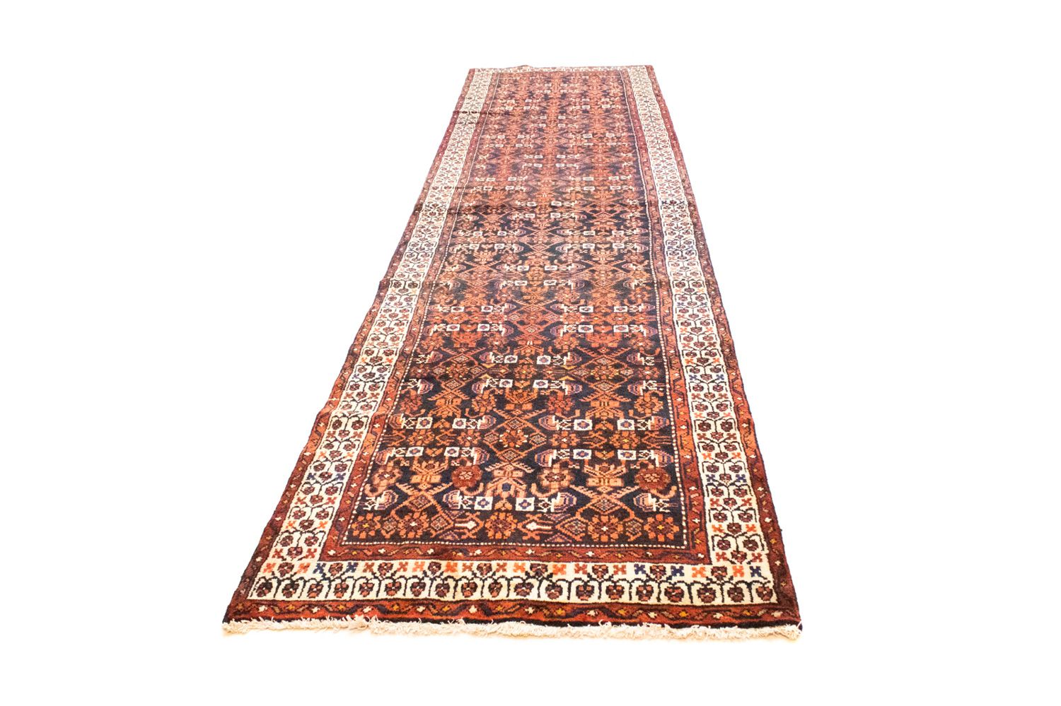 Tapis de couloir Tapis persan - Nomadic - 427 x 103 cm - marron