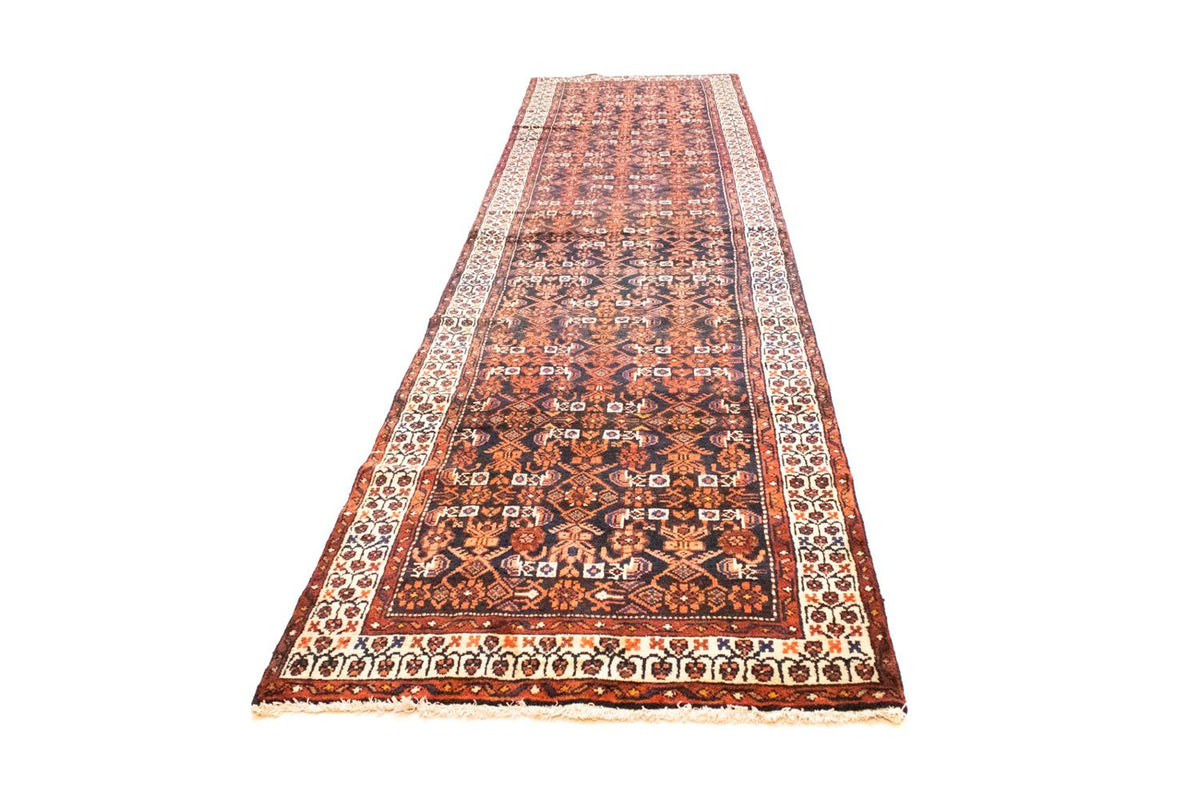 Tapis de couloir Tapis persan - Nomadic - 427 x 103 cm - marron