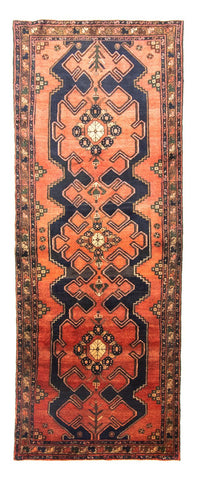 Tapis de couloir Tapis persan - Nomadic - 301 x 106 cm - bleu