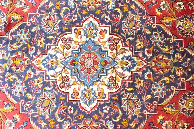 Tapis persan - Keshan - 401 x 304 cm - rouge
