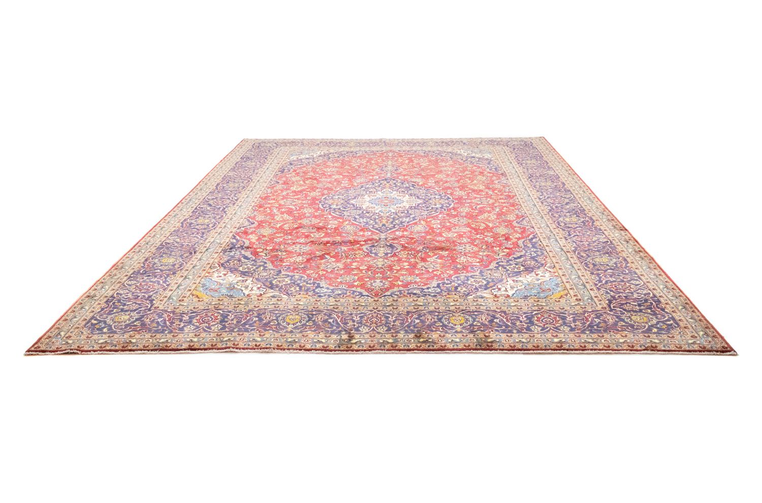 Tapis persan - Keshan - 401 x 304 cm - rouge