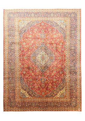 Tapis persan - Keshan - 397 x 300 cm - orange
