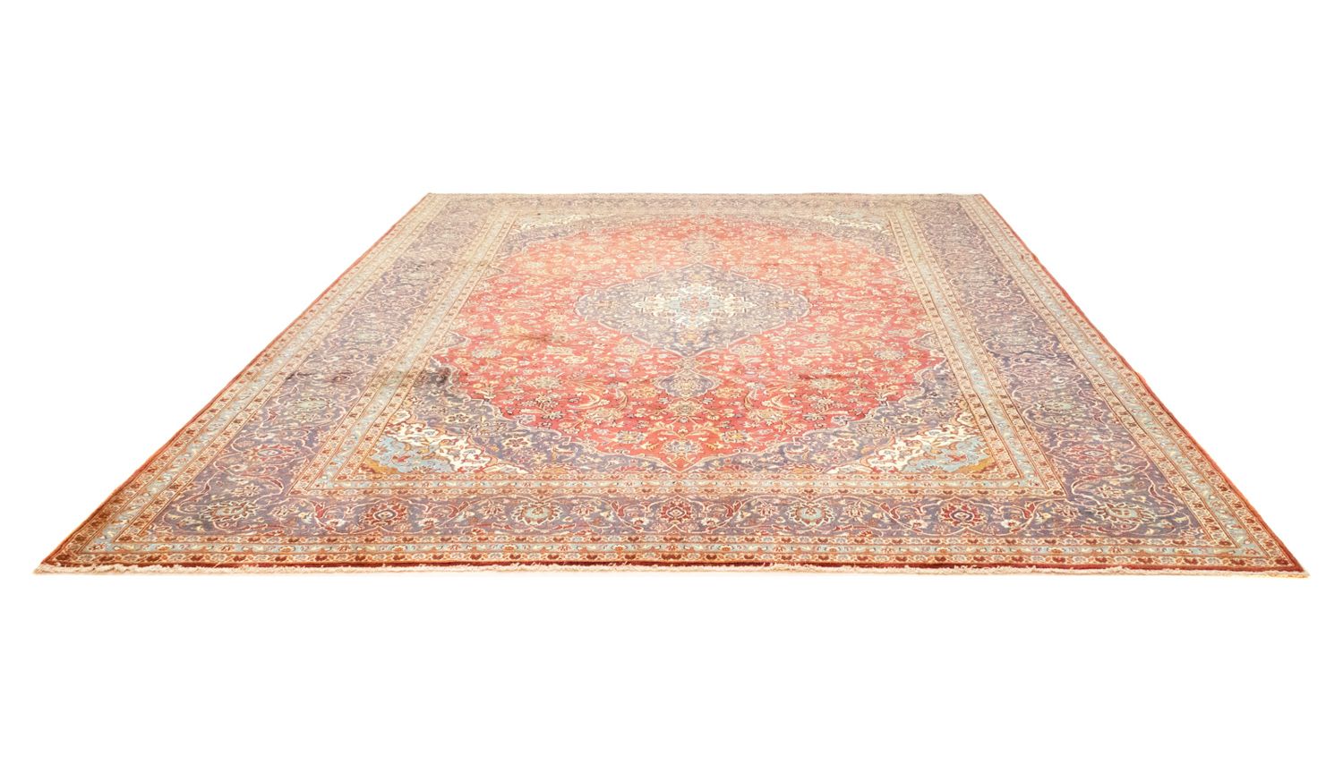 Tapis persan - Keshan - 397 x 300 cm - orange