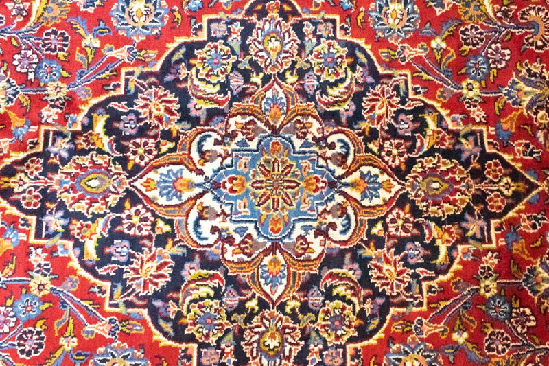 Tapis persan - Keshan - 384 x 303 cm - bleu