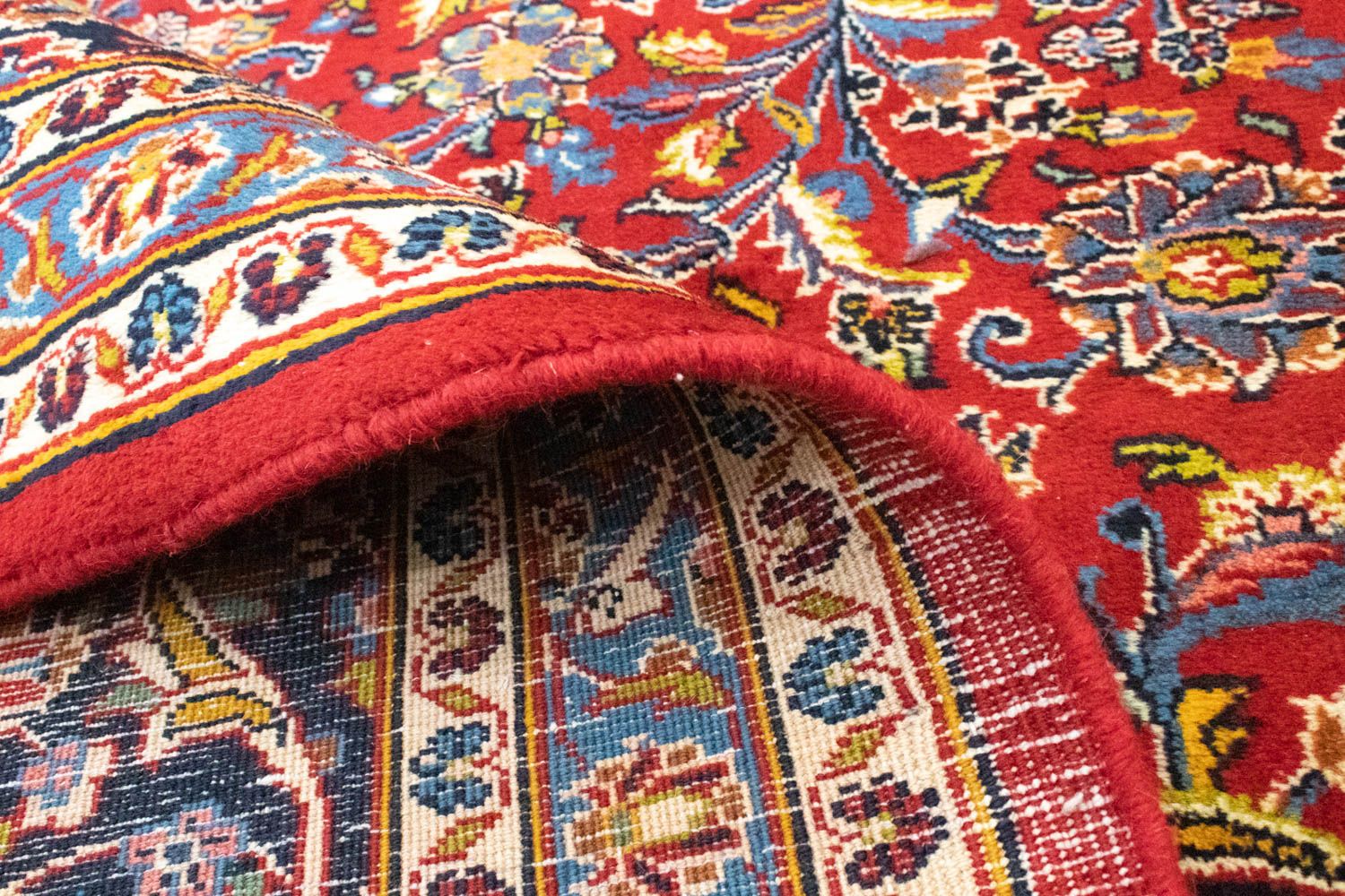 Tapis persan - Keshan - 384 x 303 cm - bleu